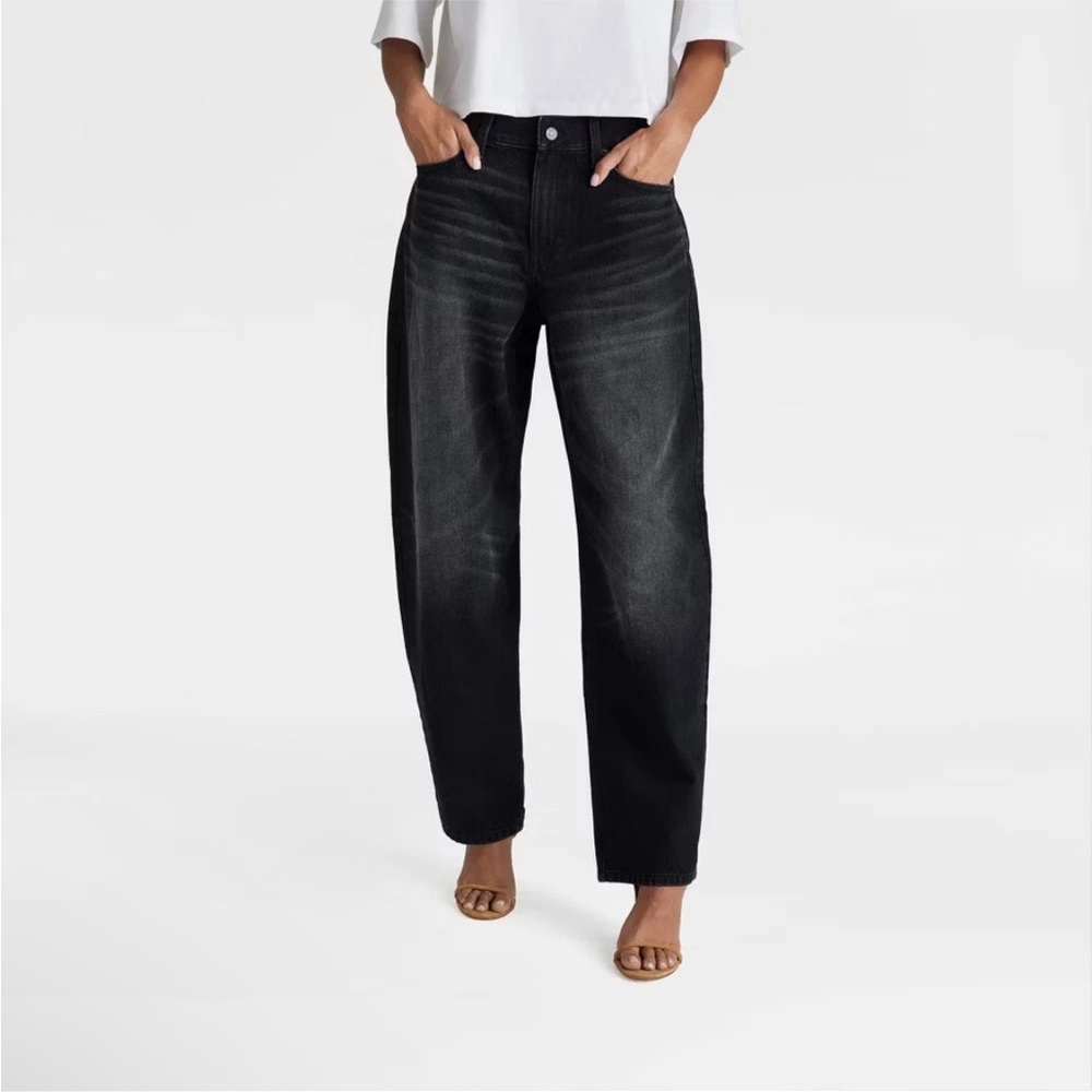 KBB by KAHLANA Women's Mid-Rise Wide Leg 'The Kahlana Jean' - Black